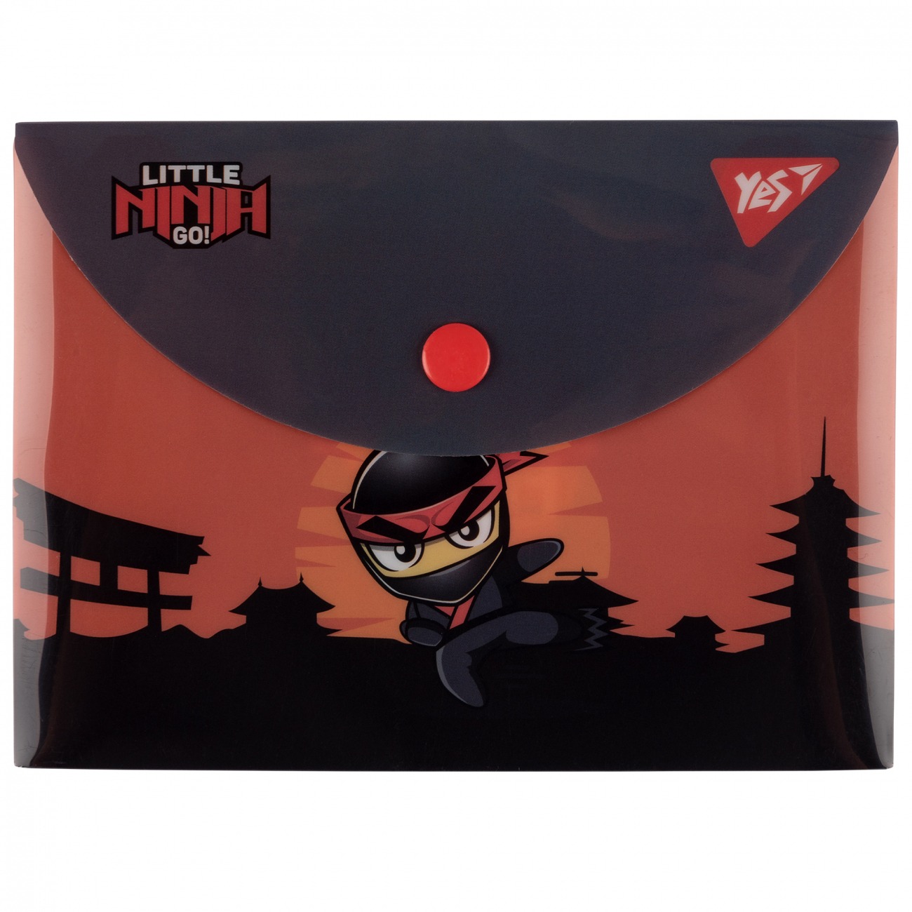 Button envelope folder B7 "Yes" /492265 "Ninja" orange-gray (10/200)