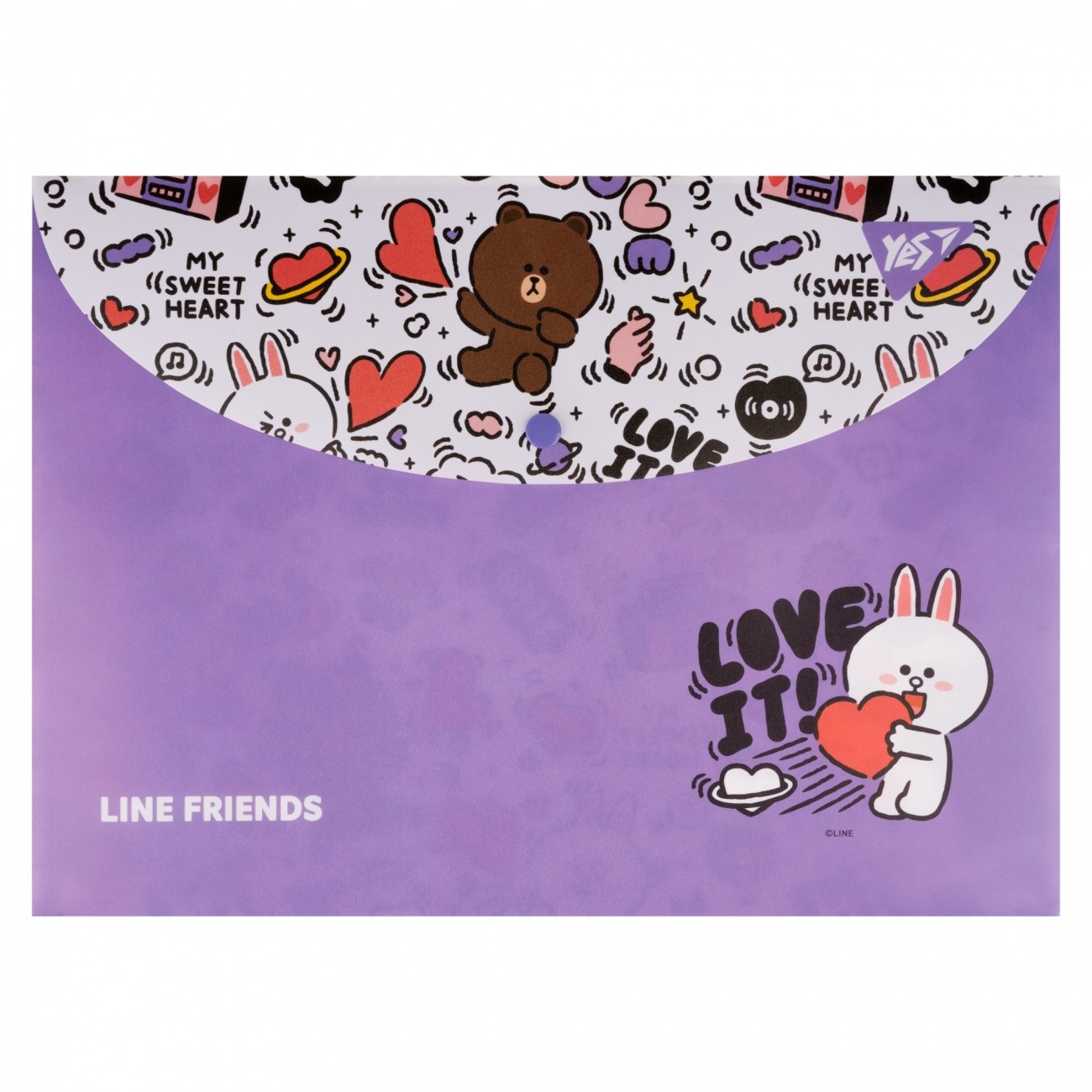 Envelope folder on A4 button "Yes" /492193 "Line Friends" (1/10/150)