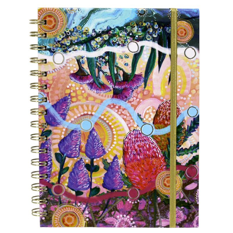 Notebook A5/100 sheets. "WB" /5240/ on a spiral, on an elastic band, incl. with foil 70 g. (1/12)