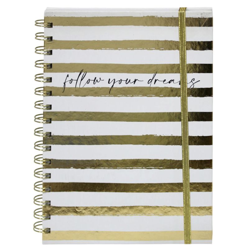 Notebook A5/100 sheets. "WB" /5228/ on a spiral, on an elastic band, incl. with foil 70 g. (1/12)