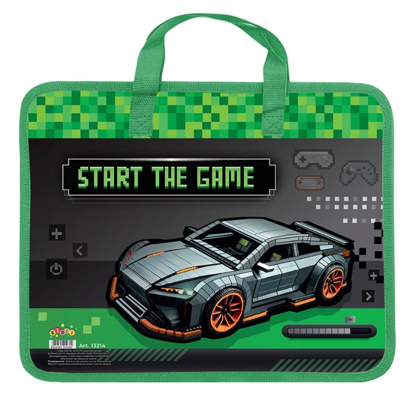 Папка-портфель "Kidis" /13214/ "Supercar" з ткан. ручк. (1/12)