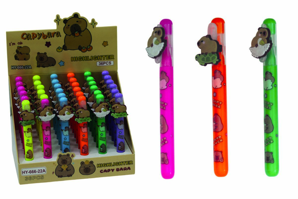 Text marker "WB" /HY-666-22A/ pastel Capybara, neon (36)