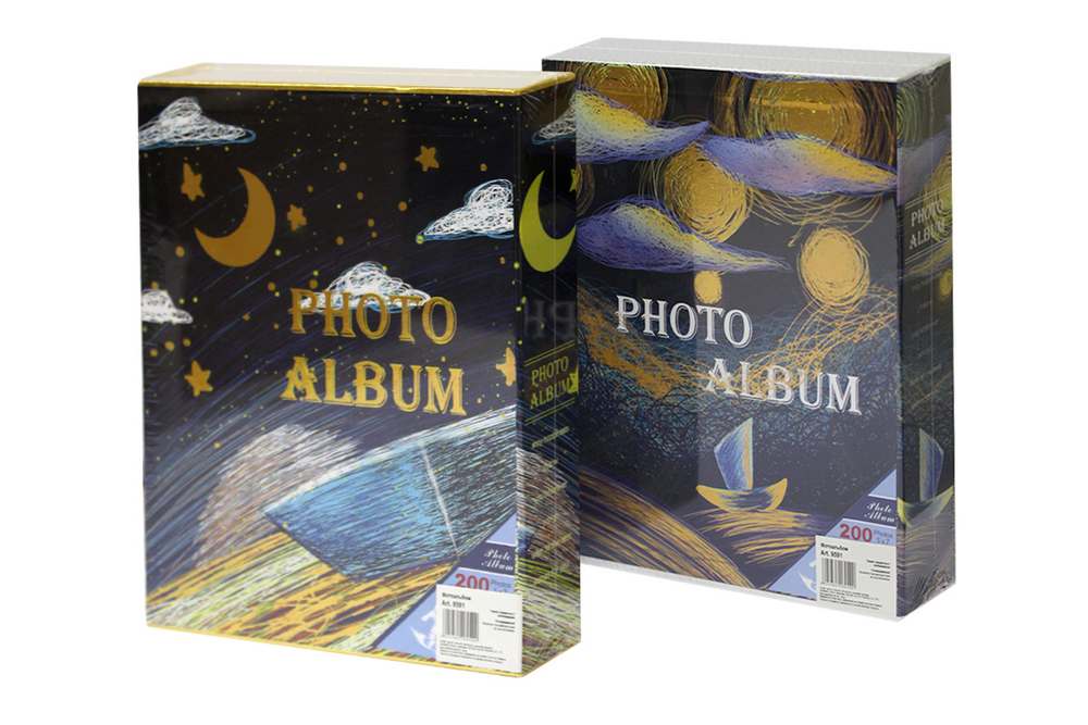 Photo album 13*18cm 200 photos /9591/ in a box 23.5*29.8*5.5cm Starry sky