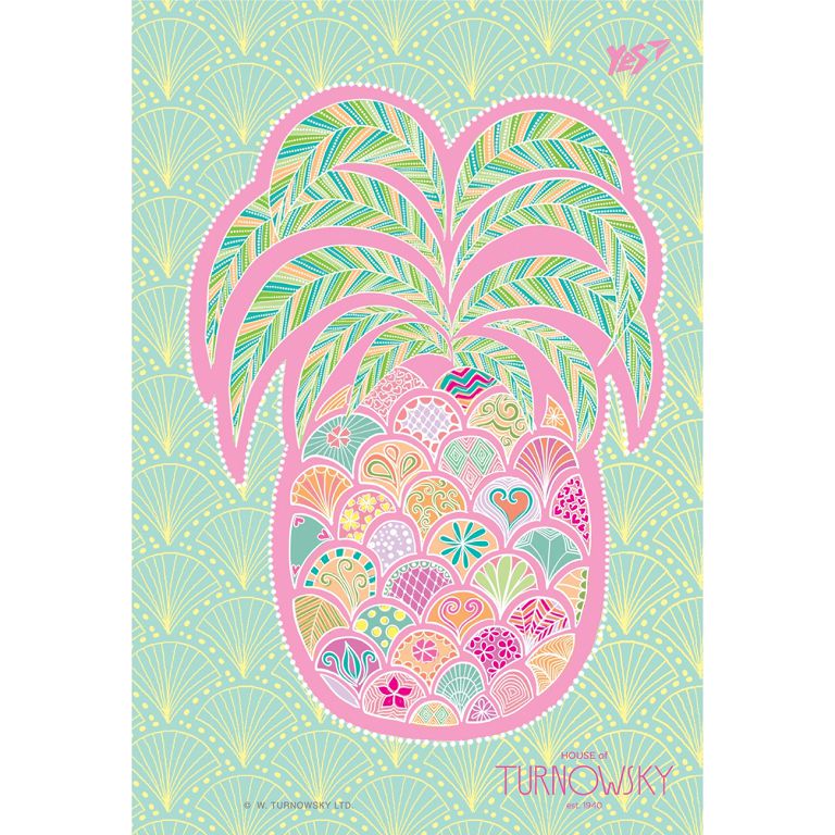 Notebook "YES" B6/144 3in1 /681307/ "Turnowsky. Art Pineapple" #, plastic cover, with section. (3/30)