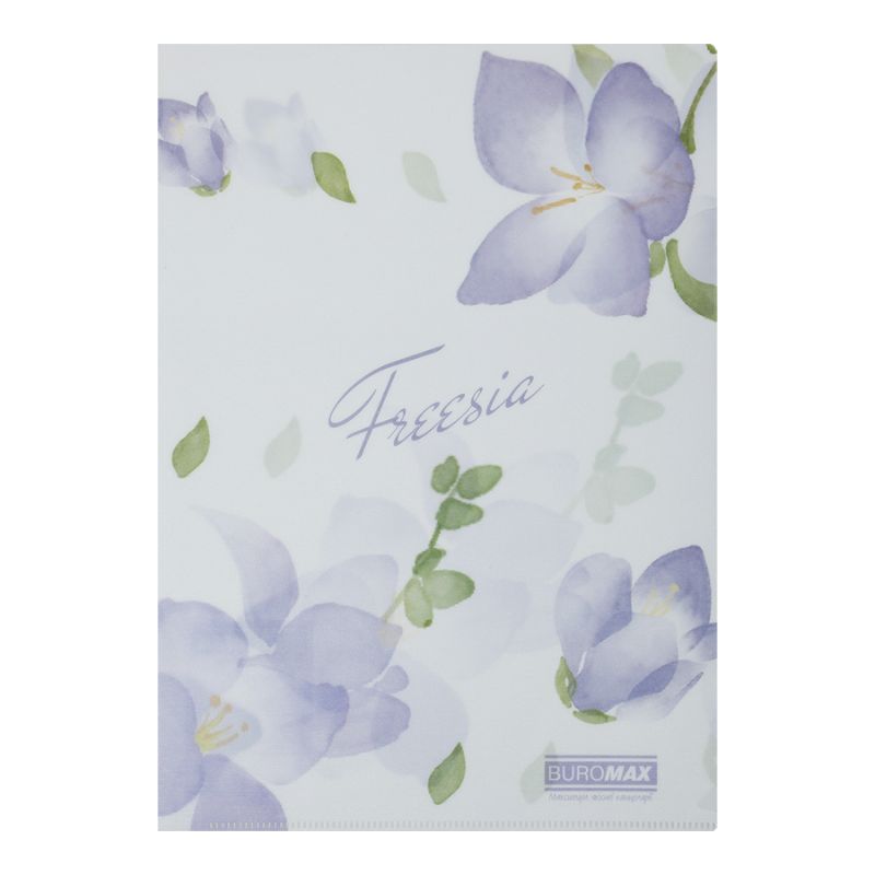Corner folder A4 "BuroMAX" /BM.3854-26/ matte plastic, ARABESKI, lilac (12/480)