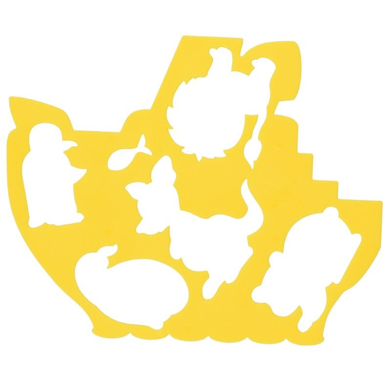 Stencil "1B" /940385/ figured "Ship and animals" 20x16 (1/10/100)