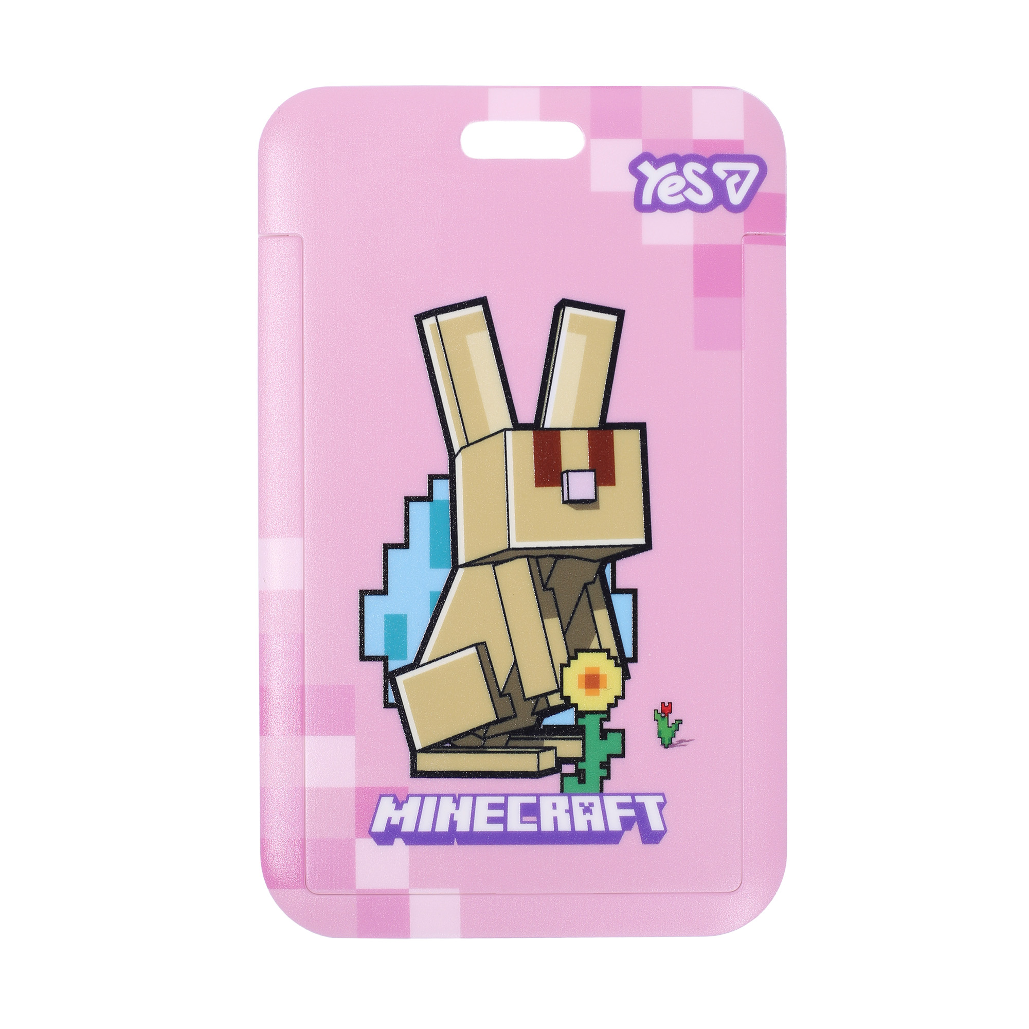 Badge "YES" /940411/ vertical, without ribbon, slider "Minecraft.Spring" (1/20/400)