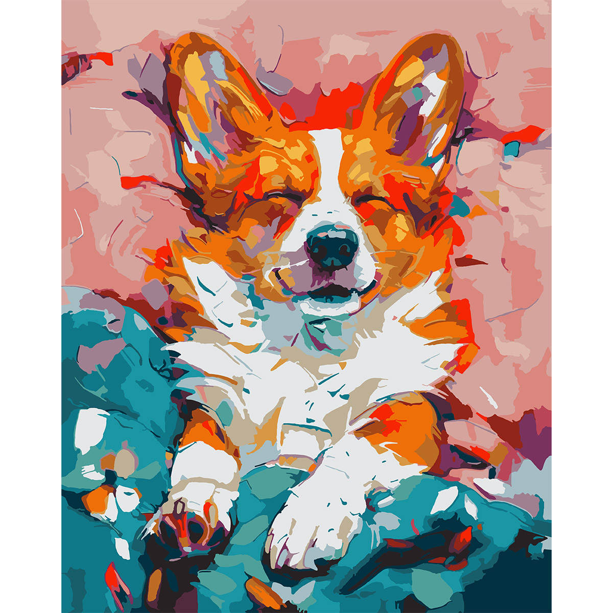Картина за номерами "SANTI" /955747/ "Улюблений коргі", 40*50см