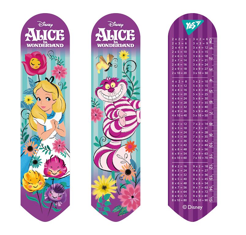 Bookmarks 2D "Yes" /707385/ "Alice" + line.15 cm + tab. multiple, 19*4.5 cm (1/100)