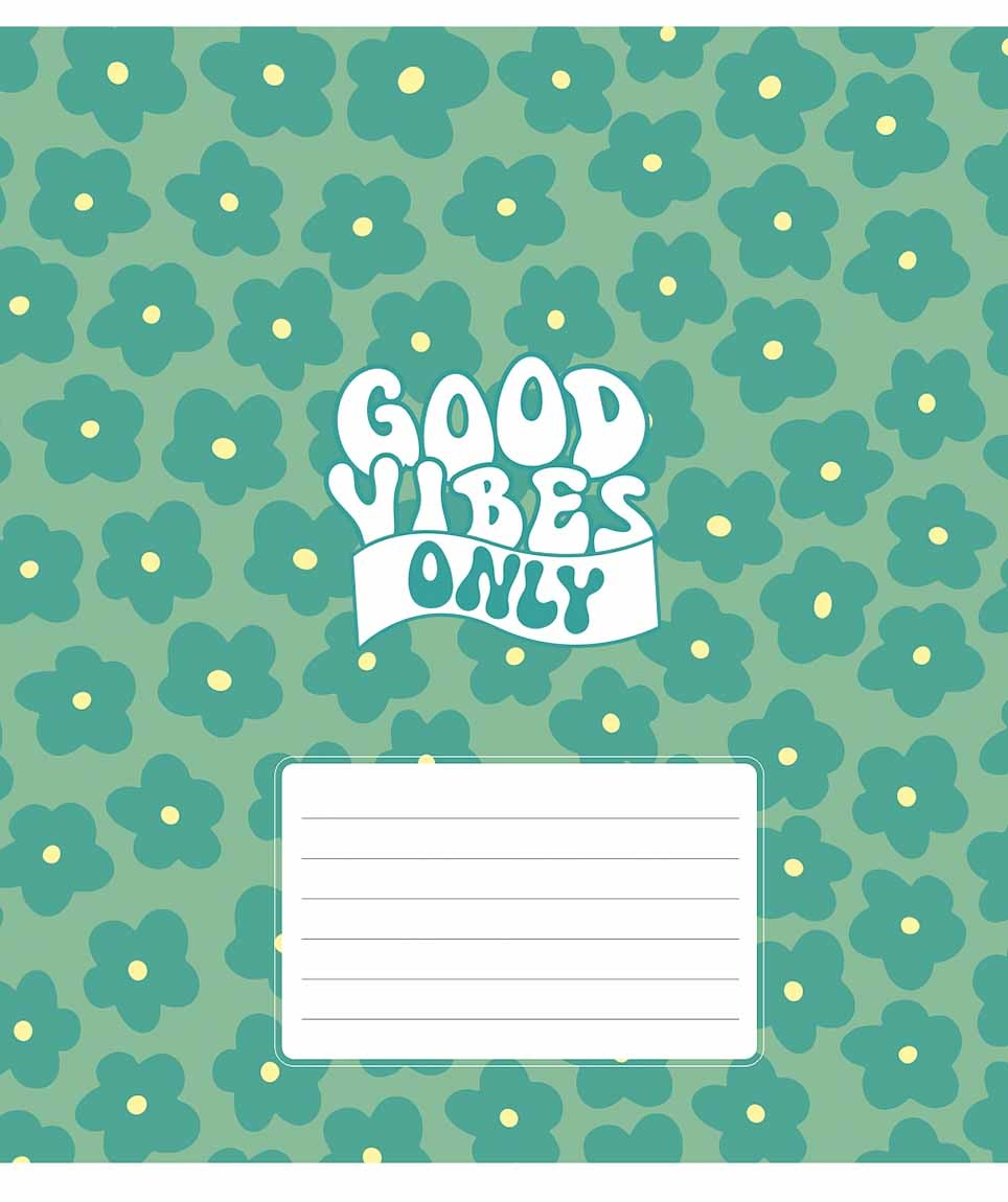 Student's notebook "Star" 18 sheets # /3561K/ "Good vibes only" VD varnish (girl) (25/250)