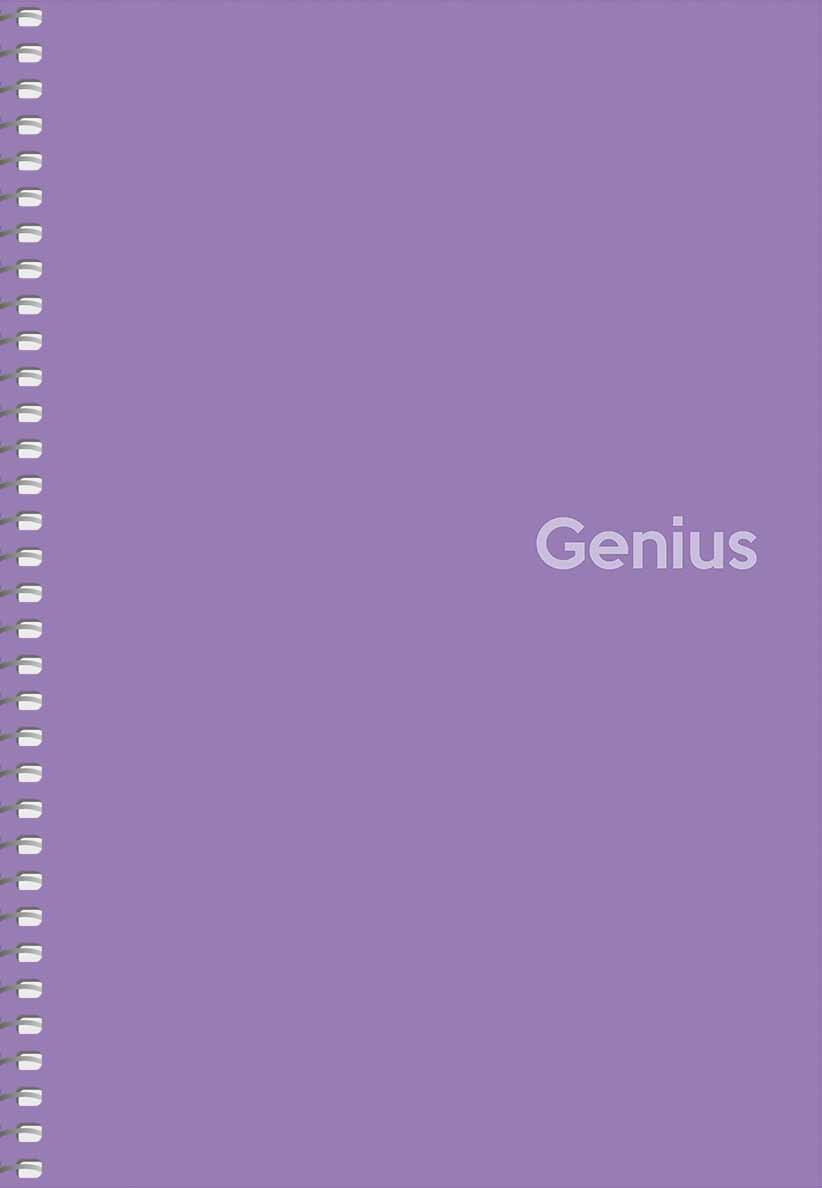 Notebook "Genius" spiral /A5-080-6806K/ ##, plastic 0.5 mm, 70 g/m2, rounded corners (4/80)