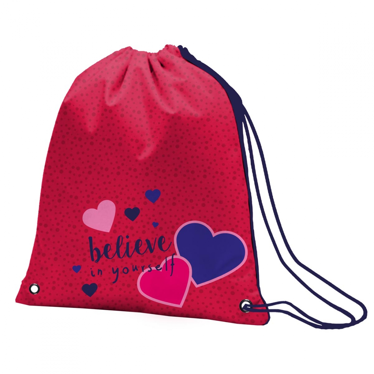 Shoe bag "YES" /556795/ SB-10 "Heart beat", crimson (1/50)