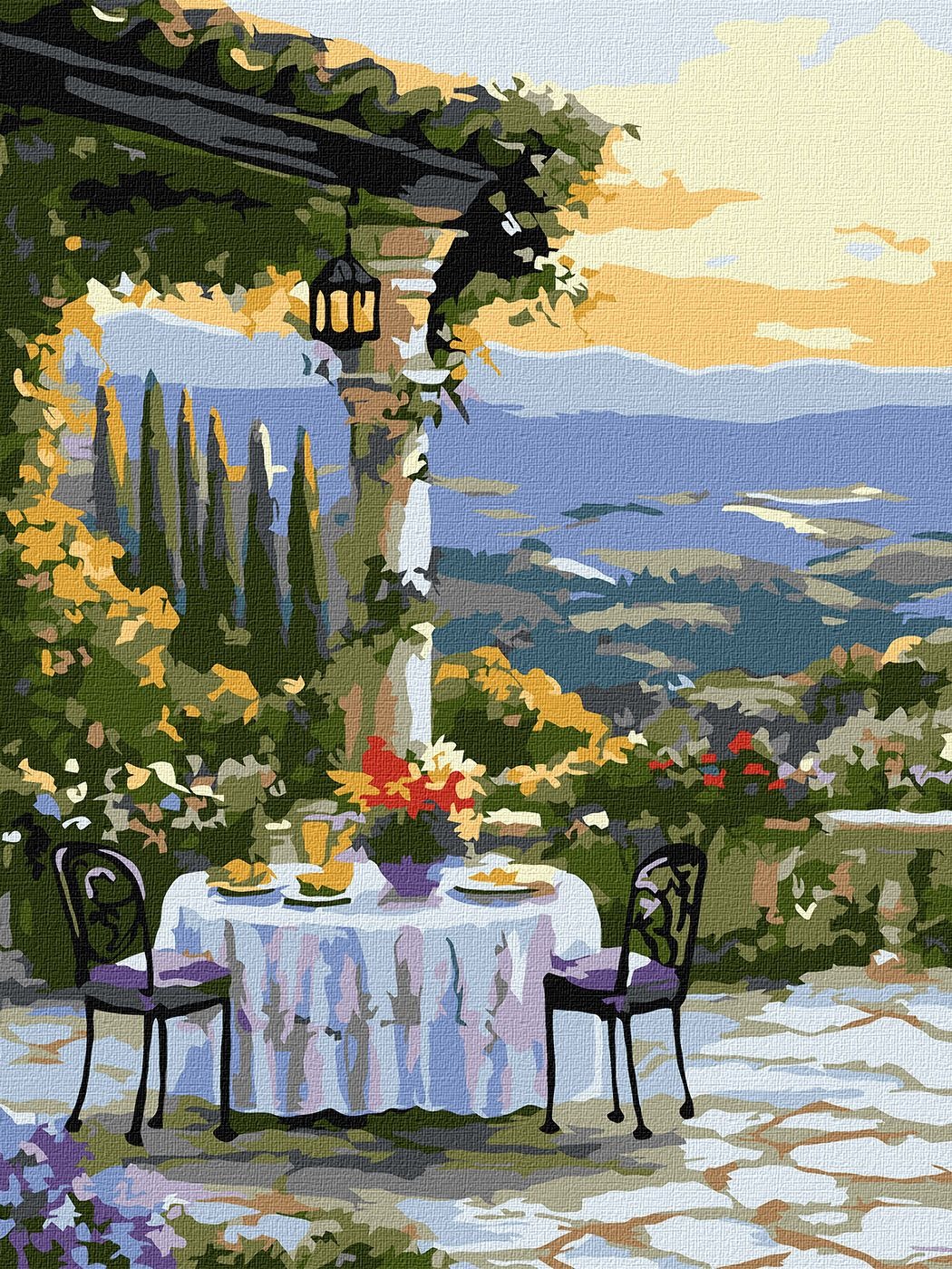 Картина за номерами "Ідейка" /KHO2908/ "Мальовнича вечеря" 30*40см