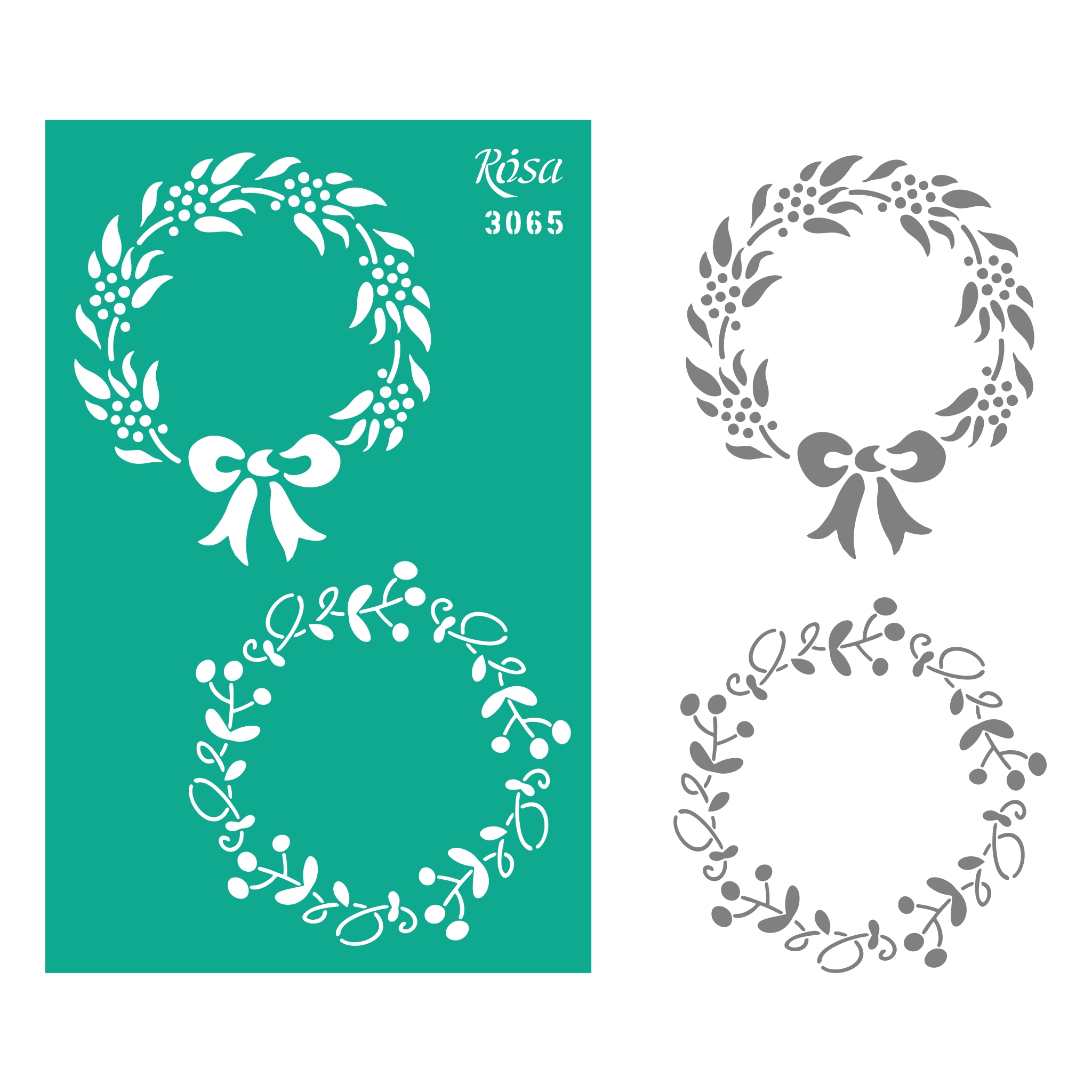Reusable self-adhesive stencil "Rosa Talent" /3065/ 13*20cm "New Year"