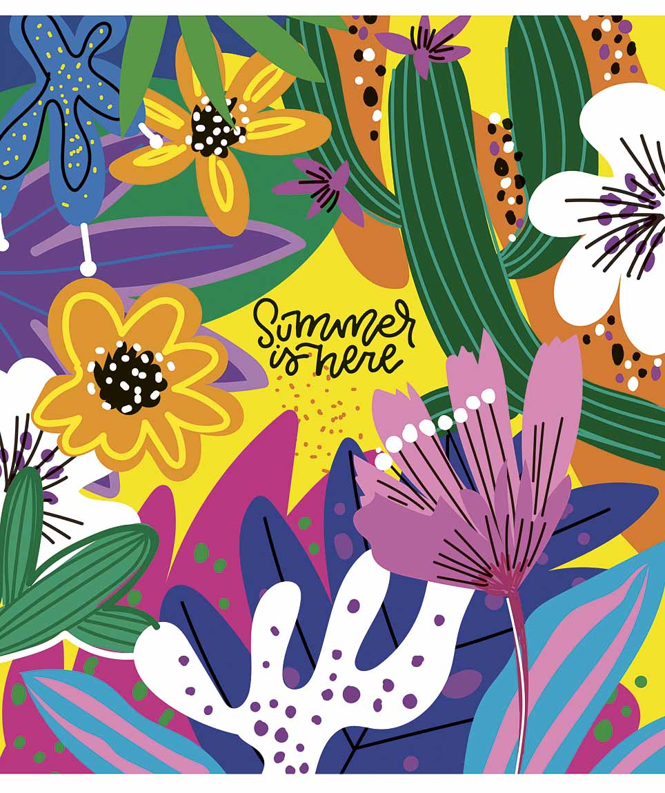 Student's notebook "Genius" 80 sheets # /3225K/ "Summer is Here" select UV varnish (girl) (5/50)