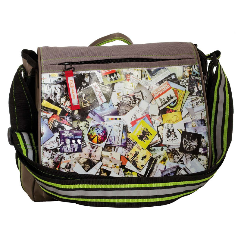 Crossbody bag "YES" /551565/ "Vynil", gray, 32*25*12cm (1/10)