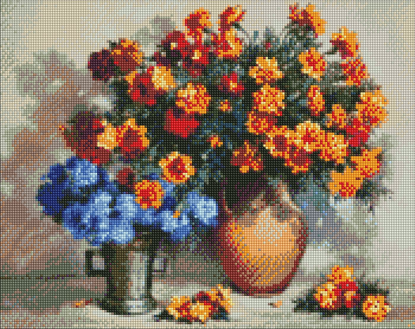 Алмазна мозаїка "Ідейка" /AMO7406/ "Квіткові обійми" 40*50см