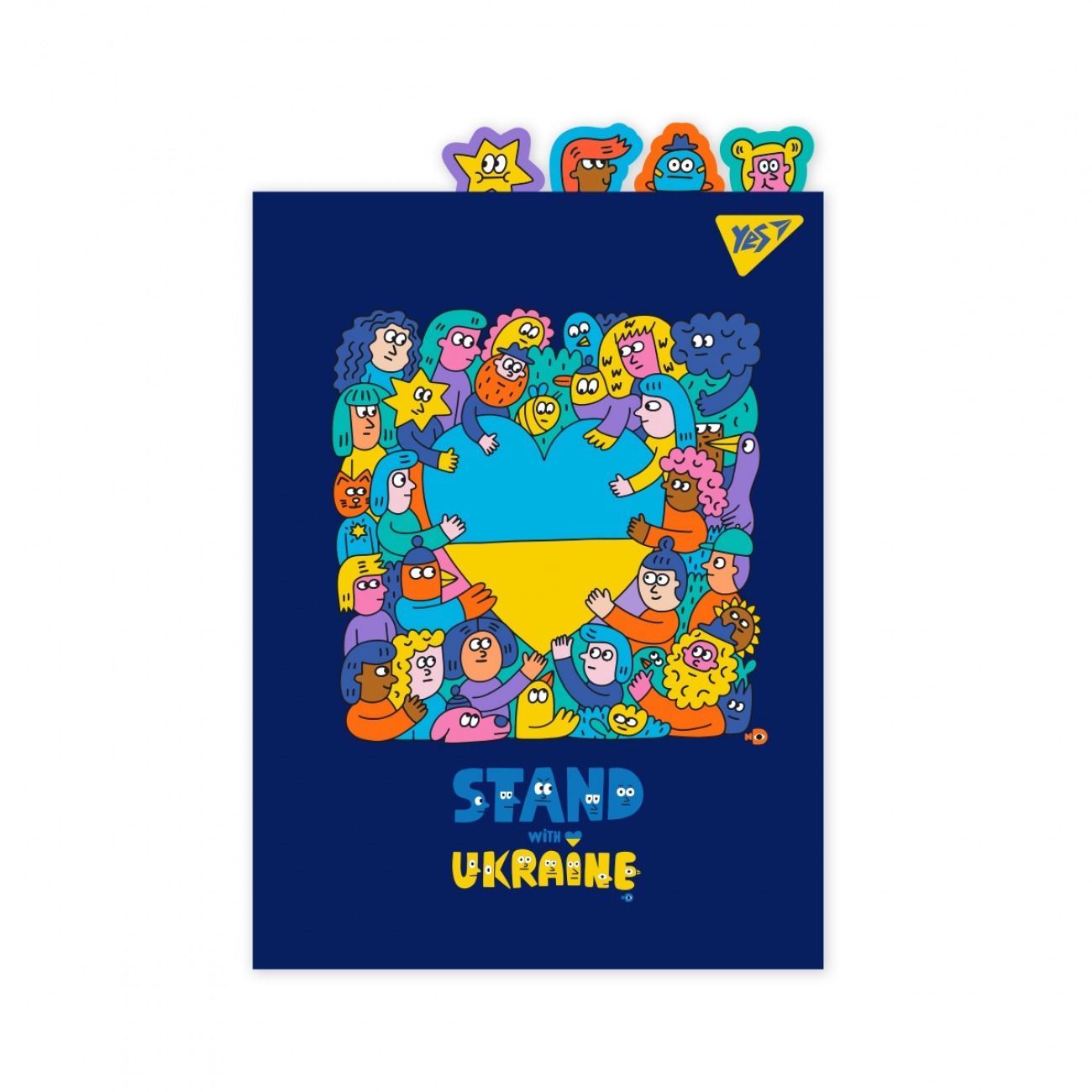Corner folder A4 "Yes" /492182/ "Stand with Ukraine" with figured dividers (1/24/96)