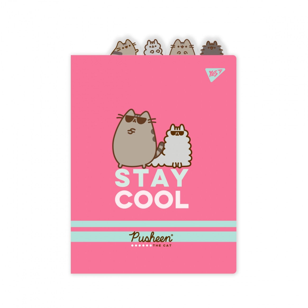 Corner folder A4 "Yes" /492184/ "Pusheen" with figured dividers (1/24/96)