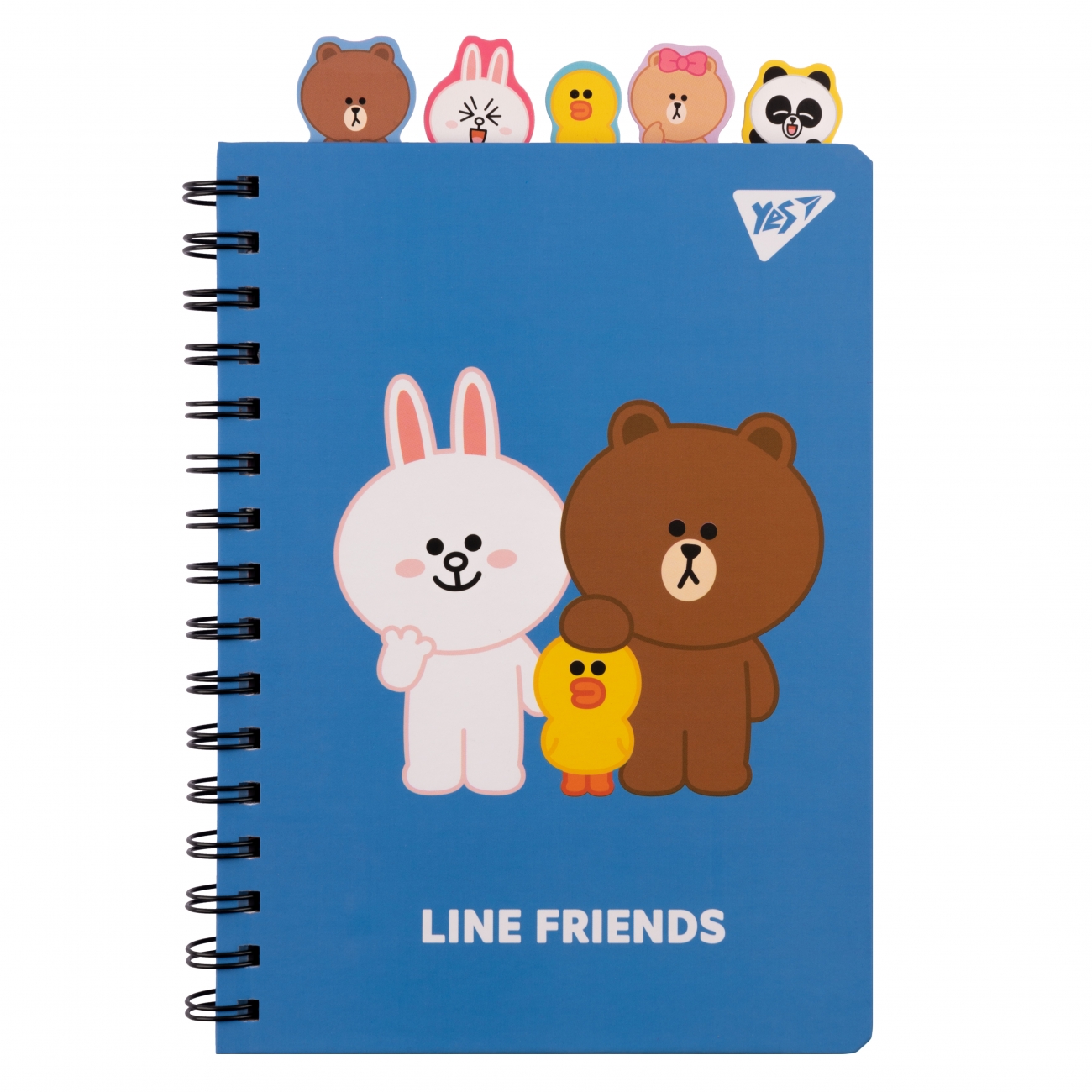 Notebook A5/80 == spiral "YES" /151775/ "Line Friends" with shaped dividers (1/10/20)