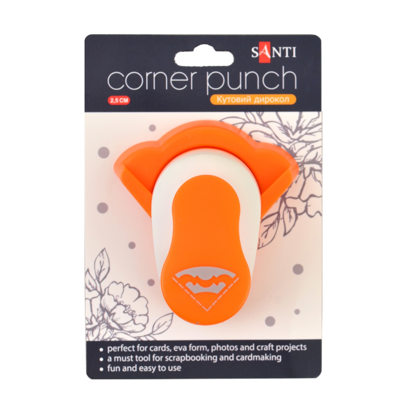 Corner hole punch "Santi" /240229/ "9" 2.5 cm (1/16/96)