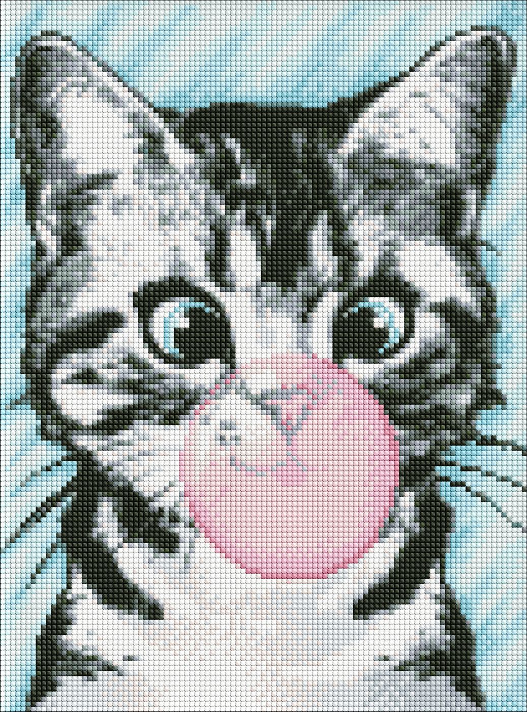 Diamond mosaic "Ideyka" /AMO7585/ "Pink bubble" 30*40cm