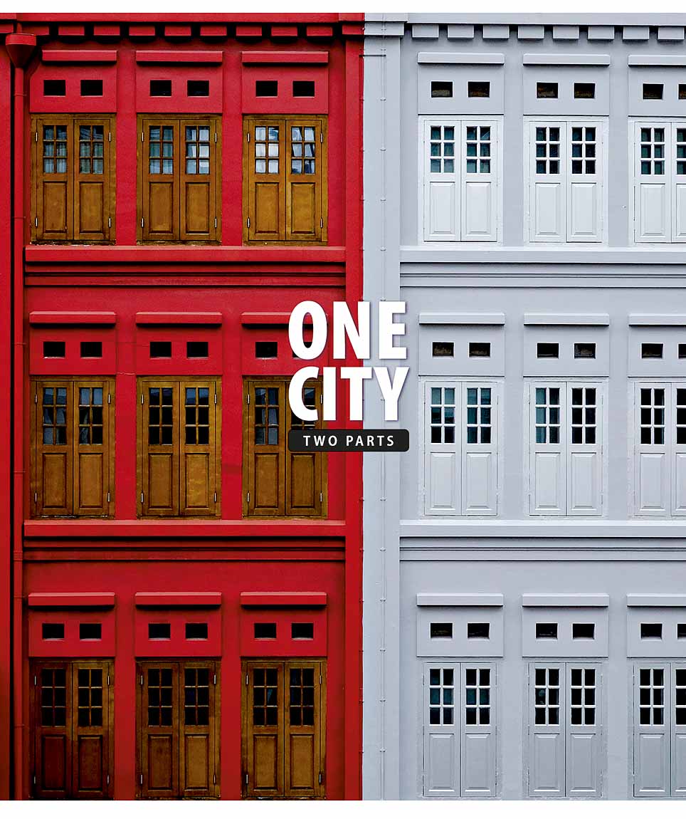 Student's notebook "Genius" 48 sheets # /3137K/ "One city, two parts" UV varnish (neate) (10/100)