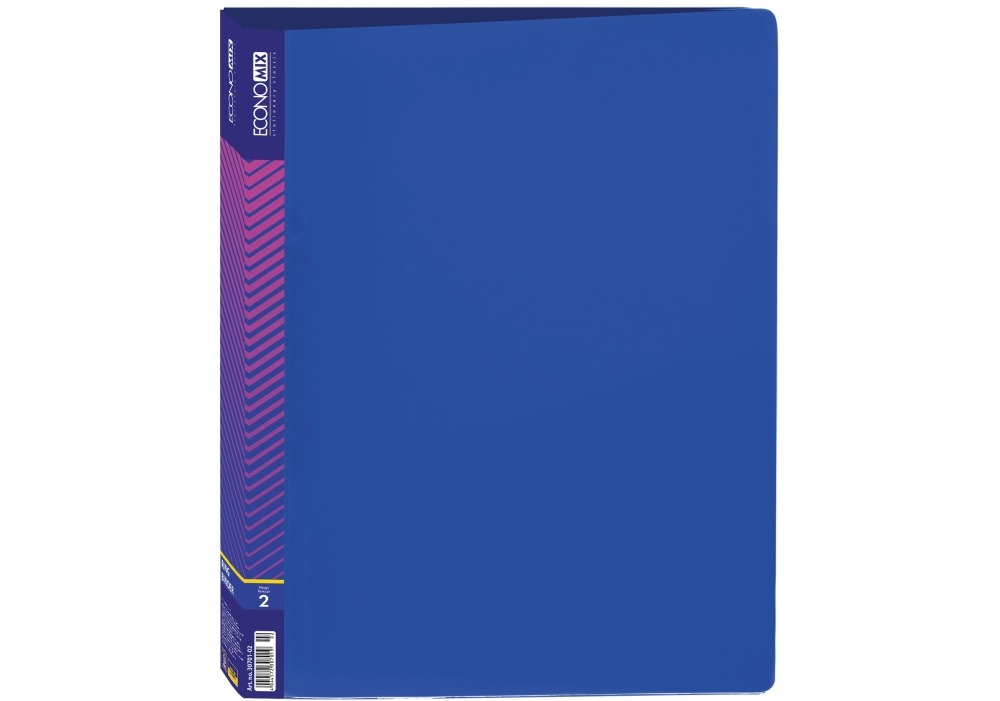 Folder A4 2 rings "Economix" /E30701-02/ + pocket, film, blue (1/10)