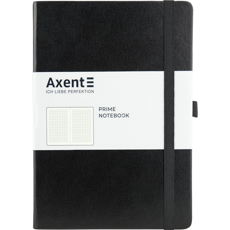 Блокнот "Axent" /8305-01-A/ Partner Prime, 145*210/96арк, кліт, чорна (1/18)
