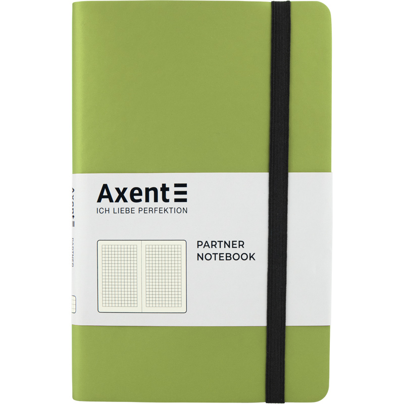 Блокнот "Axent" /8206-09-A/ Partner Soft, 125*195/96арк, кліт, салатова (1/18)