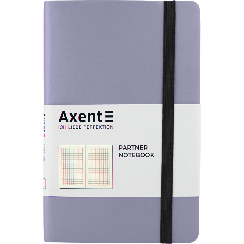 Блокнот "Axent" /8206-34-A/ Partner Soft, 125*195/96арк, кліт, срібляста (1/18)