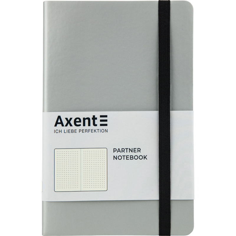 Блокнот "Axent" /8312-34-A/ Partner Soft, 125*195/96арк, крап, срібляста (1/18)