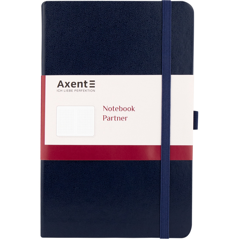 Блокнот "Axent" /8201-02-A/ Partner, 125*195/96арк, кліт, синя (1/18)
