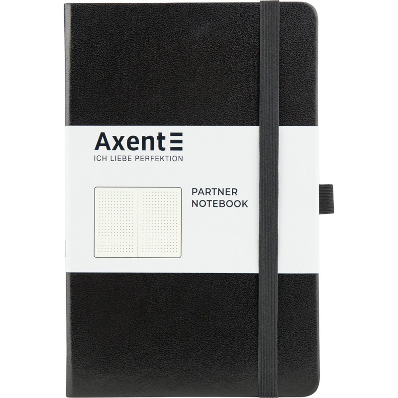 Блокнот "Axent" /8306-01-A/ Partner, 125*195/96арк, крап, чорна (1/18)