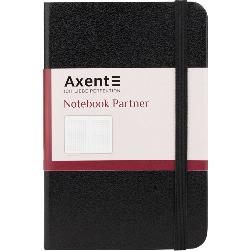 Блокнот "Axent" /8301-01-A/ Partner, 95*140/96арк, кліт, чорна (1/24)