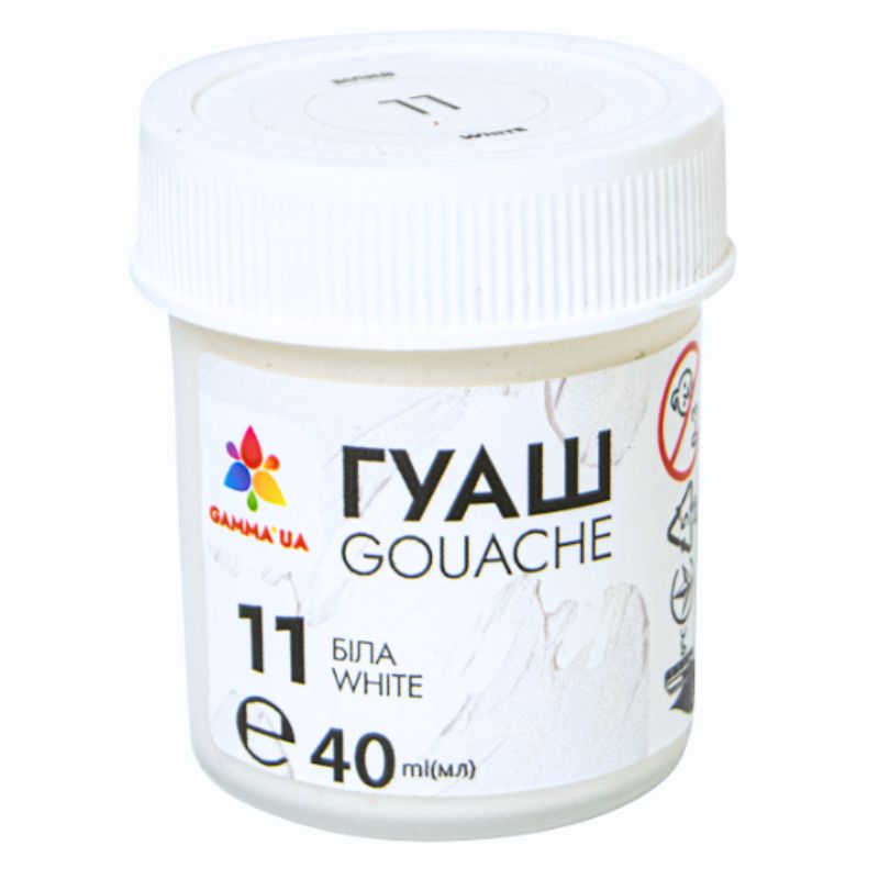 Gouache "GAMMA'UA" /401211/ White 40ml "Creativity" (1/6/48)