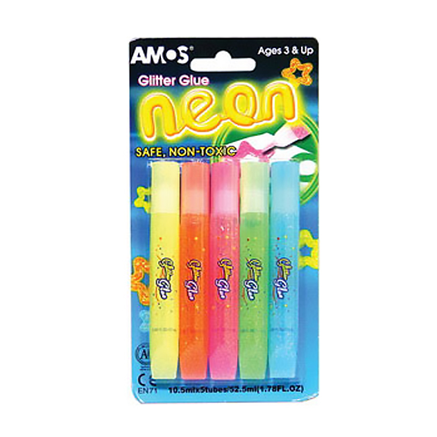Paint-glue for creativity (GNE10B5) "Neon" 5 colors.*10.5 ml blister (1/12)