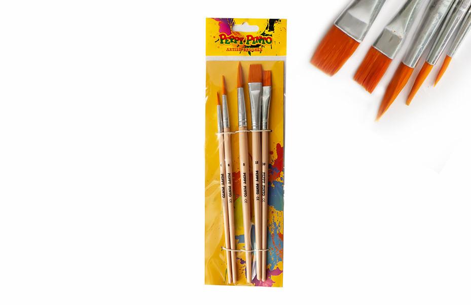 Set of brushes "Peppy Pinto" /AB-5/ set of 5 pcs. nylon: 4,6,8,10,12 (1/12/240)