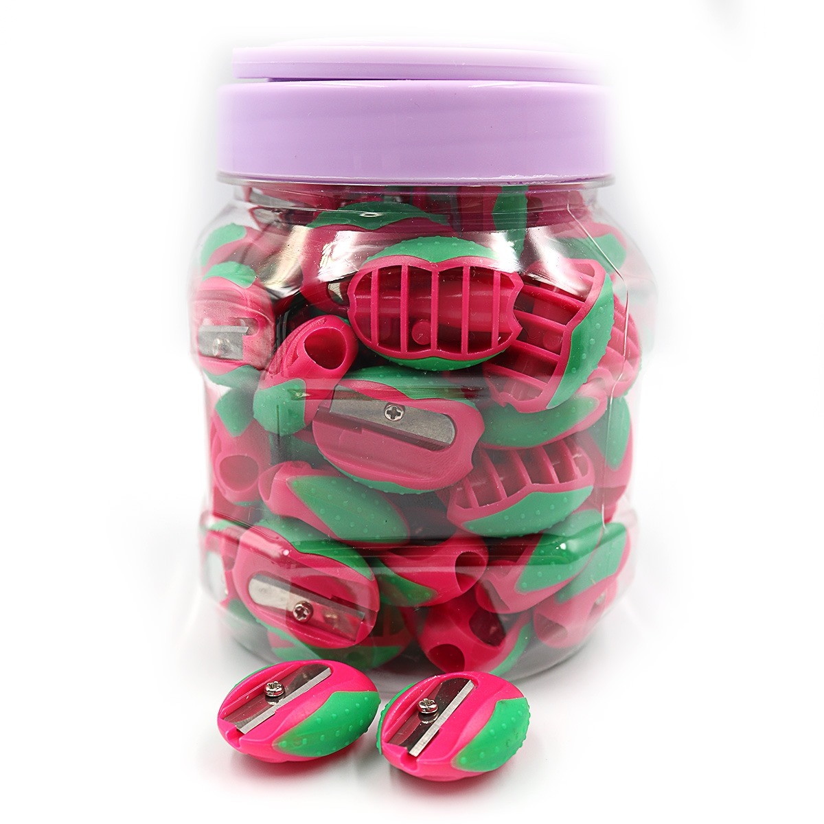 Sharpener "JO" /9030/ children's "Insects", 3*2.5*1cm, in a jar, mix (80/4800)
