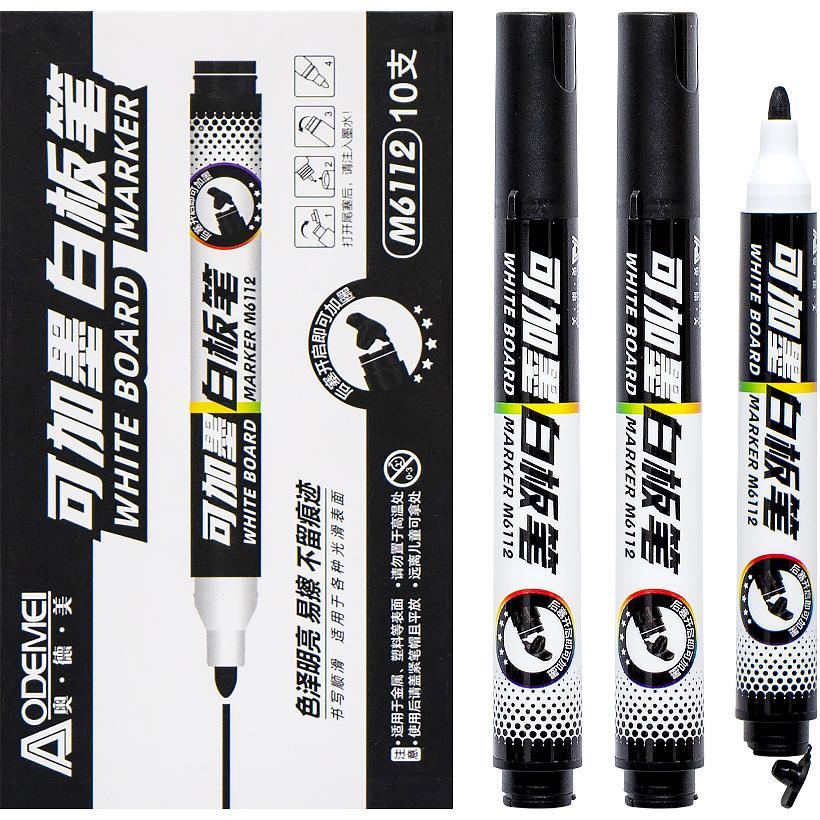 Dry-erase marker "AODEMEI" /6112/ for blackboard, black (10/1440)
