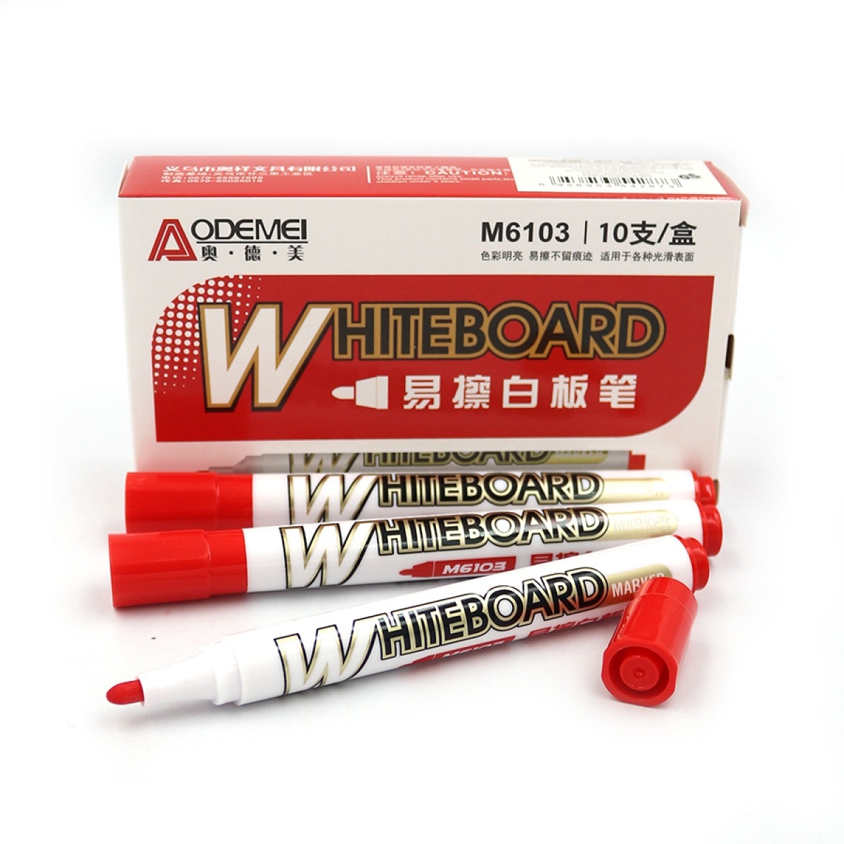 Dry erase marker "AODEMEI" /M6103RD/ for blackboard, red (10/1440)
