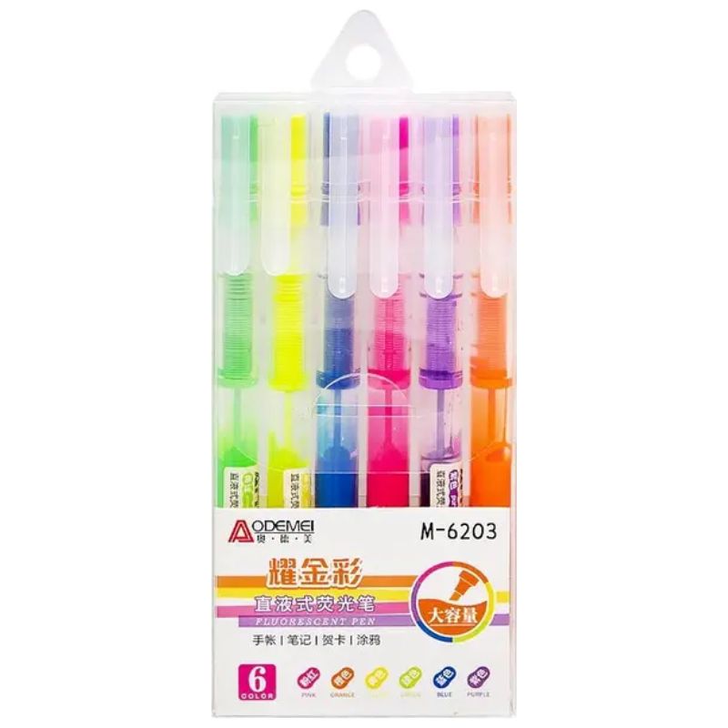 Text marker "AODEMEI" /M6203/ 6 pcs. (6/144)