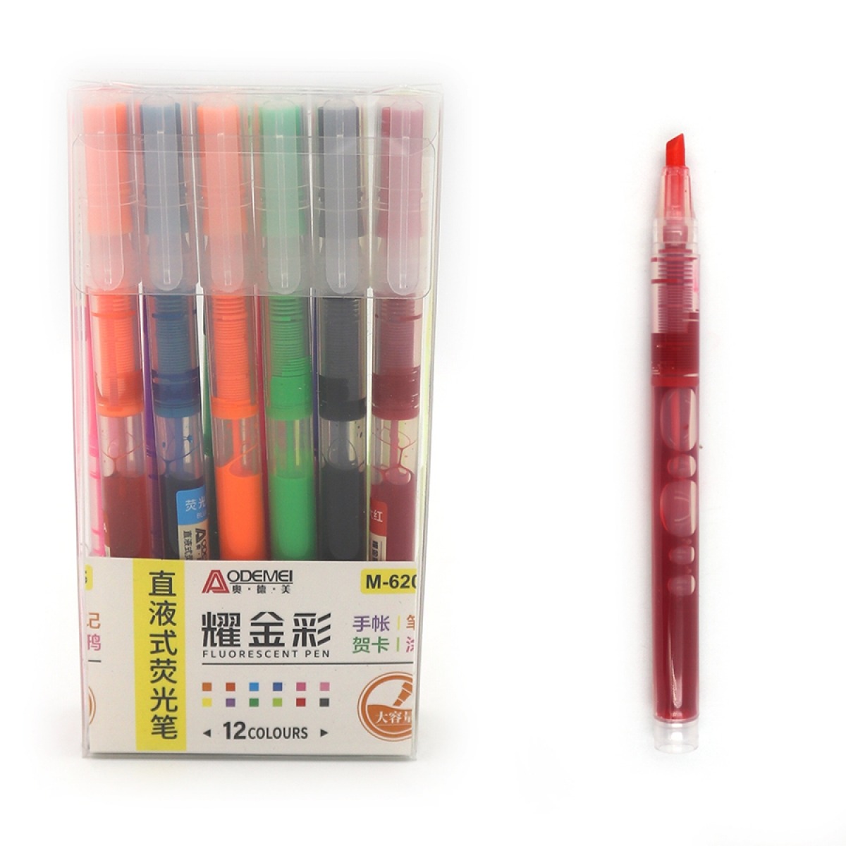 A set of text markers "AODEMEI" /M6205/ 12 pcs. (12/144)