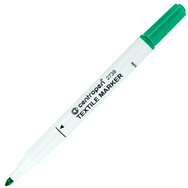 Textile marker "Centropen" /2739/04/ green (10)