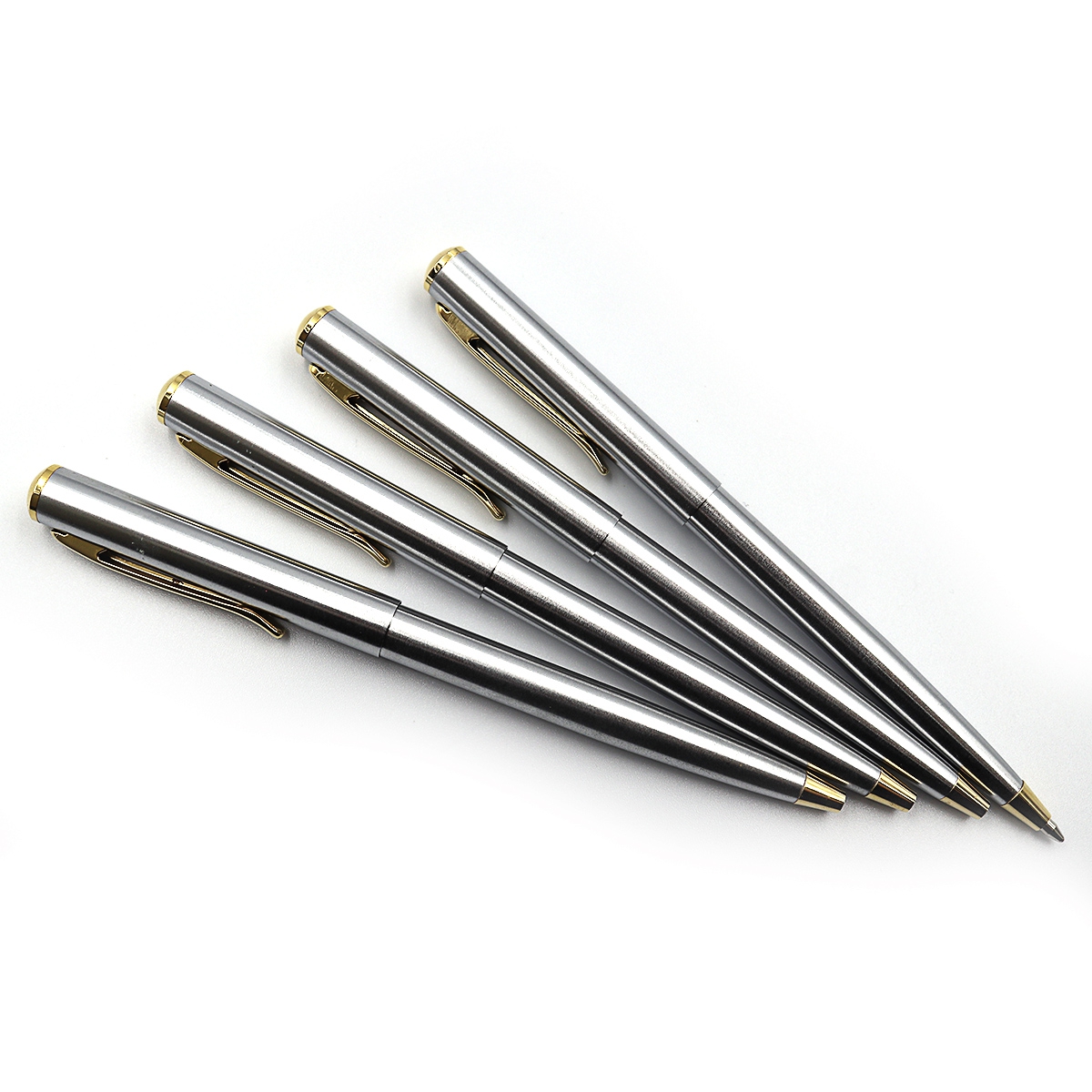 Ballpoint pen "Luxor" /8331/ "Marvel" silver/gold. chrome. corp, (10/600)
