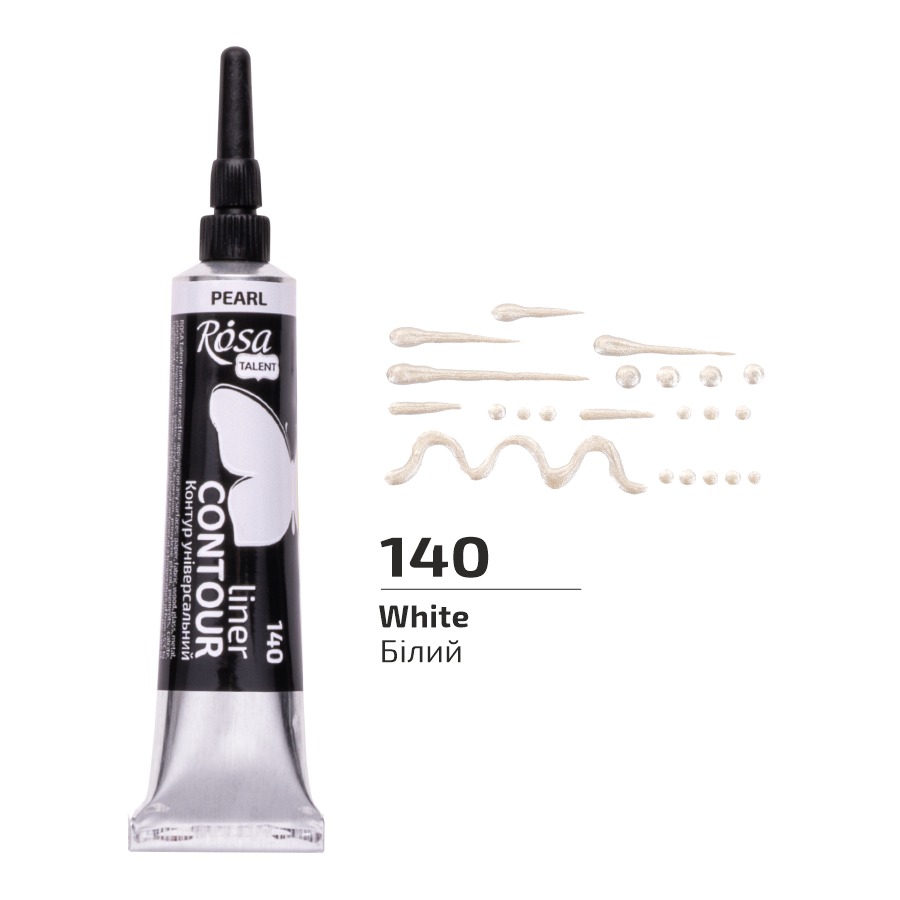 Universal contour "ROSA Talent" /135140/ White, mother-of-pearl, 20 ml 1/4