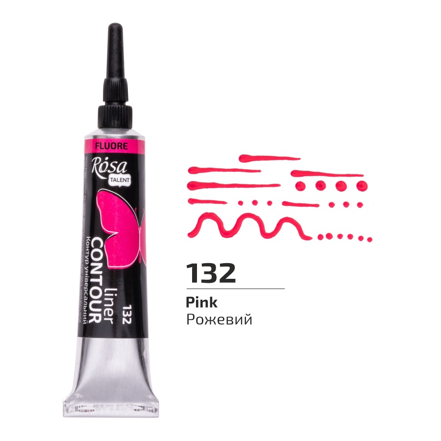 Universal contour "ROSA Talent" /135132/ Pink, fluorescent, 20 ml 1/4