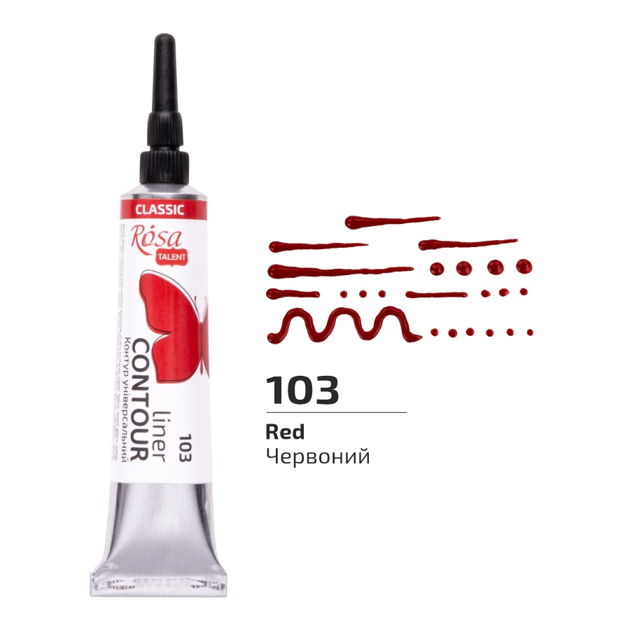 Universal contour "ROSA Talent" /135103/ Red, 20 ml 1/4