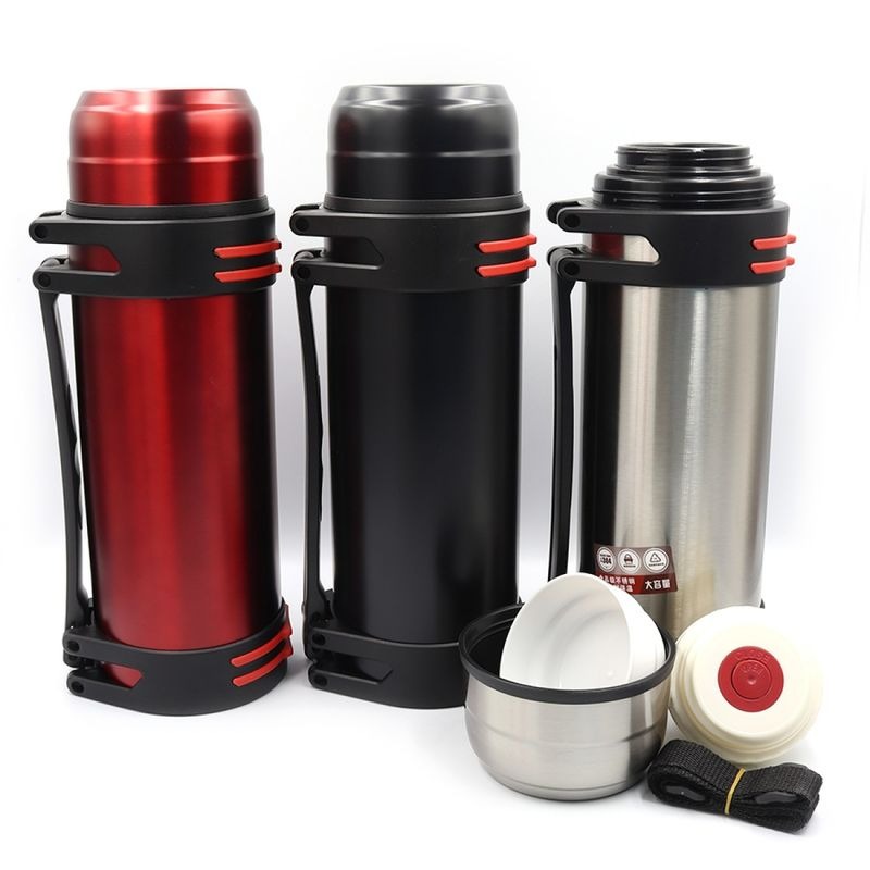 Термос "JO" /ZM-3095/ "Strong" 2000ml, з ручкою, чашкою, з петлею, подвійна стінка, мікс
