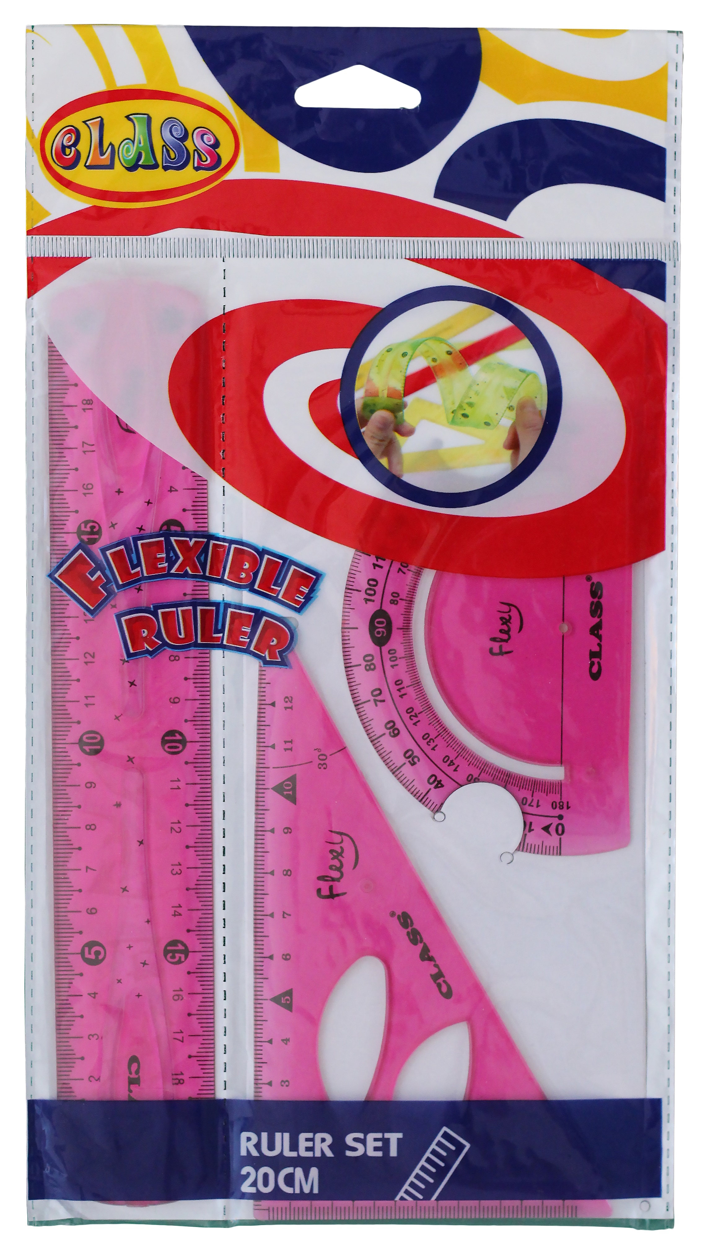 Set of rulers "CLASS" /9021/ 20cm+triangle+tr-r flexible (1/24)